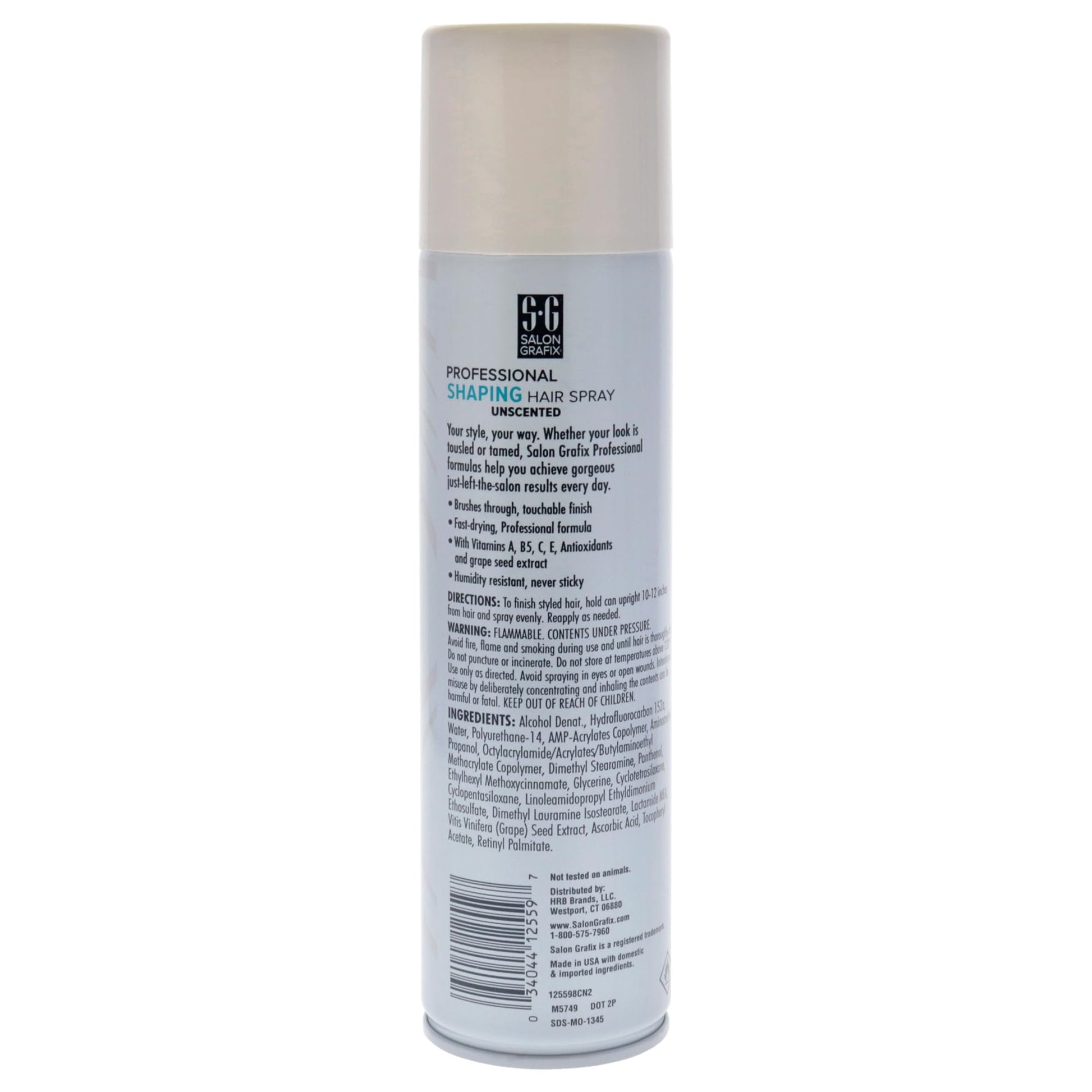 Dark Gray Salon Grafix Shaping Hair Spray Super Hold - Flexible and Brushable - Hairspray for Women and Men - Professional Quality Results - Unscented - 10 oz