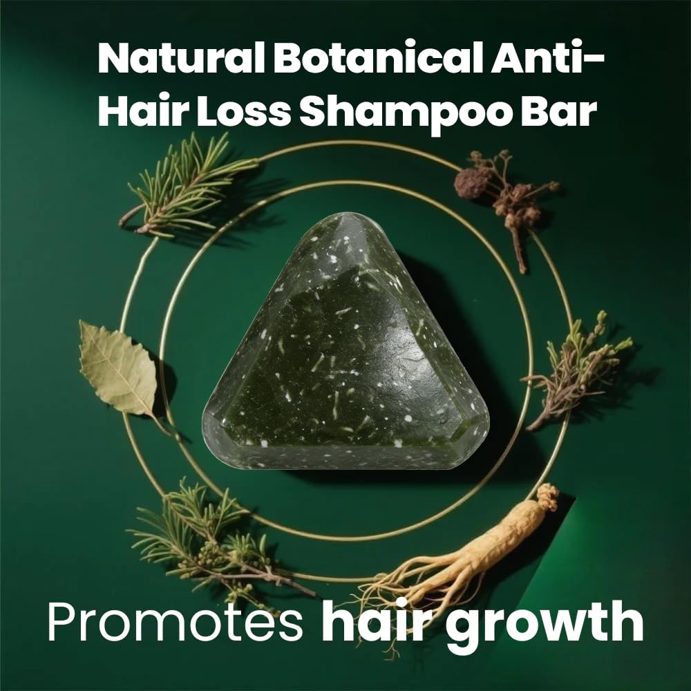 Black GAGK Yoracare Rosemary & Amino Acids Strengthening Anti-Thinning Shampoo Bar, Natural Botanical Anti-Hair Loss Shampoo Bar – Gentle, Hydrating & Scalp-Friendly Herbal Care 3.71 oz