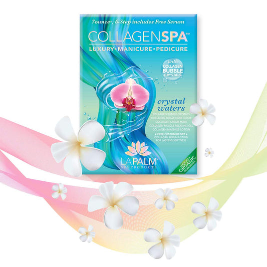 White Smoke La Palm Collagen Spa Luxury Manicure and Pedicure with Collagen Bubble Crystals - Crystal Waters (1 Pack)