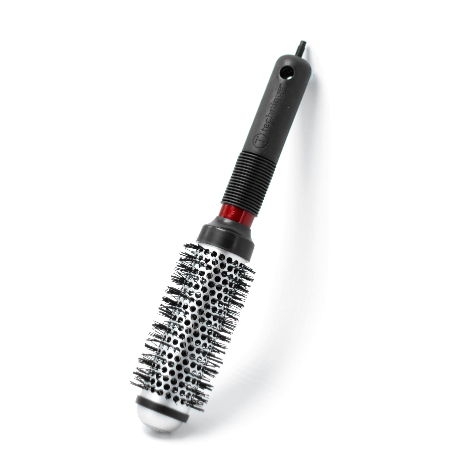 White Smoke Cricket Technique Thermal Hair Brush #330 1.25” for Curling, and Styling – Heat-Retaining Barrel with Anti-Static Tourmaline Bristles, Round Thermal Brush, Ideal for All Hair Types