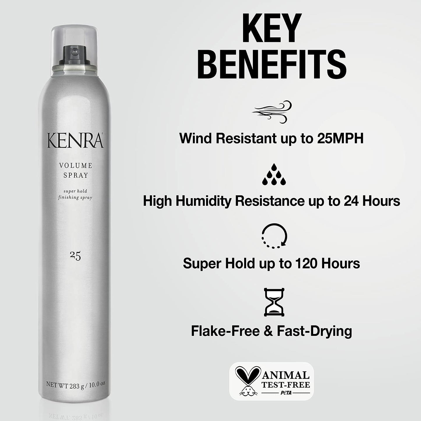 Lavender Kenra Professional Volume Spray 25 50% | Super Hold Finishing & Styling Hairspray | Flake-free & Fast-drying | Wind & Humidity Resistance | All Hair Types | 16 oz (2-Pack)