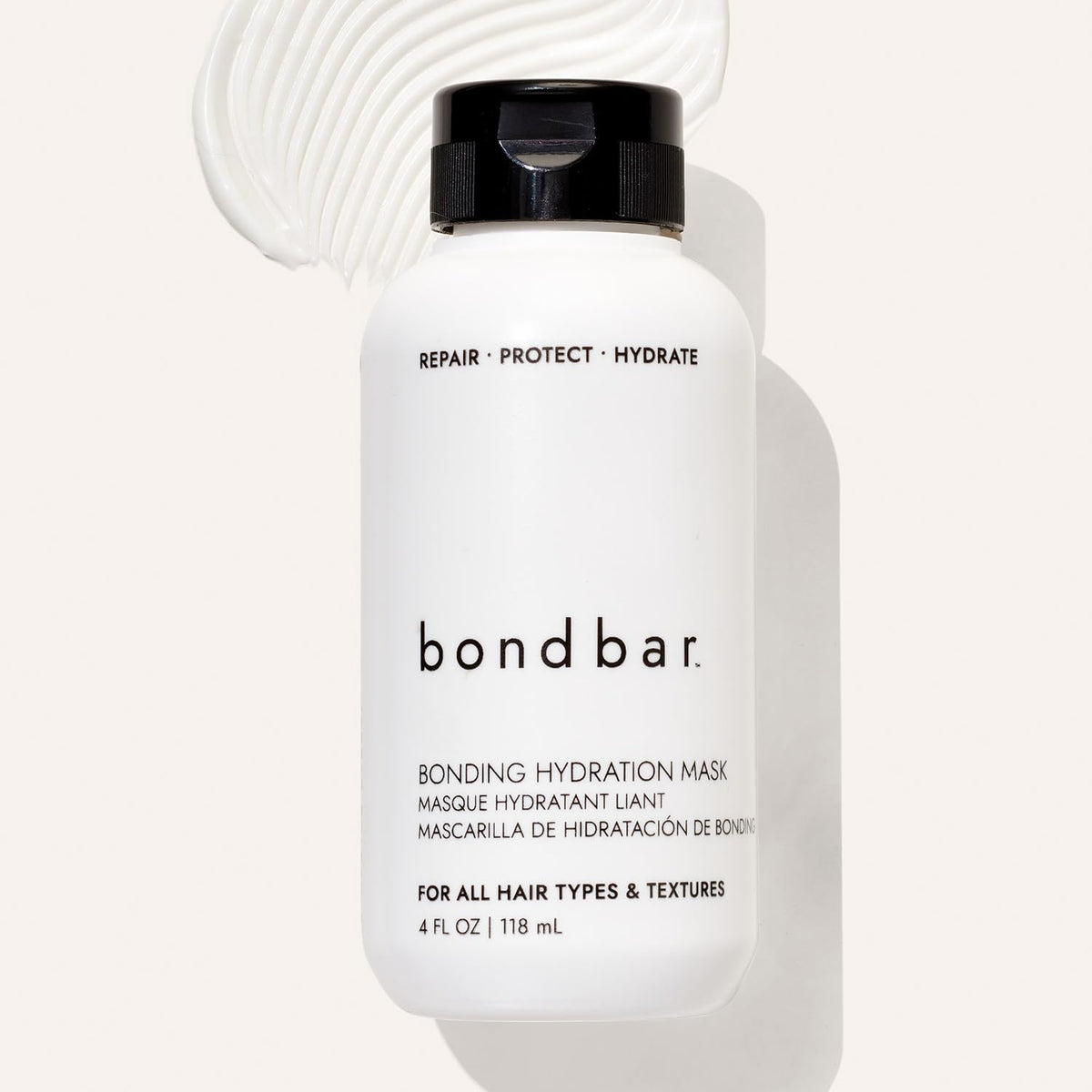 Seashell Bondbar Bonding Hydration Mask for Damaged Hair, Adds Volume, Smooths Hair, Hydrates All Hair Types & Textures, Vegan, CrueltyFree, 4 Fl. Oz.