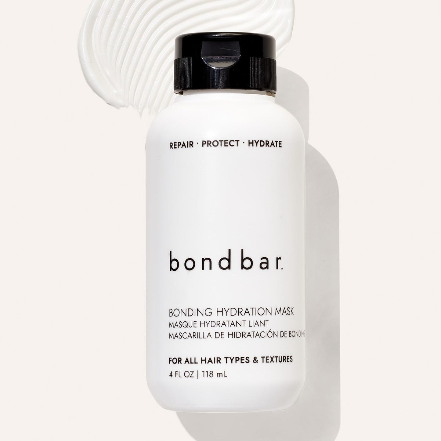 Seashell Bondbar Bonding Hydration Mask for Damaged Hair, Adds Volume, Smooths Hair, Hydrates All Hair Types & Textures, Vegan, CrueltyFree, 4 Fl. Oz.