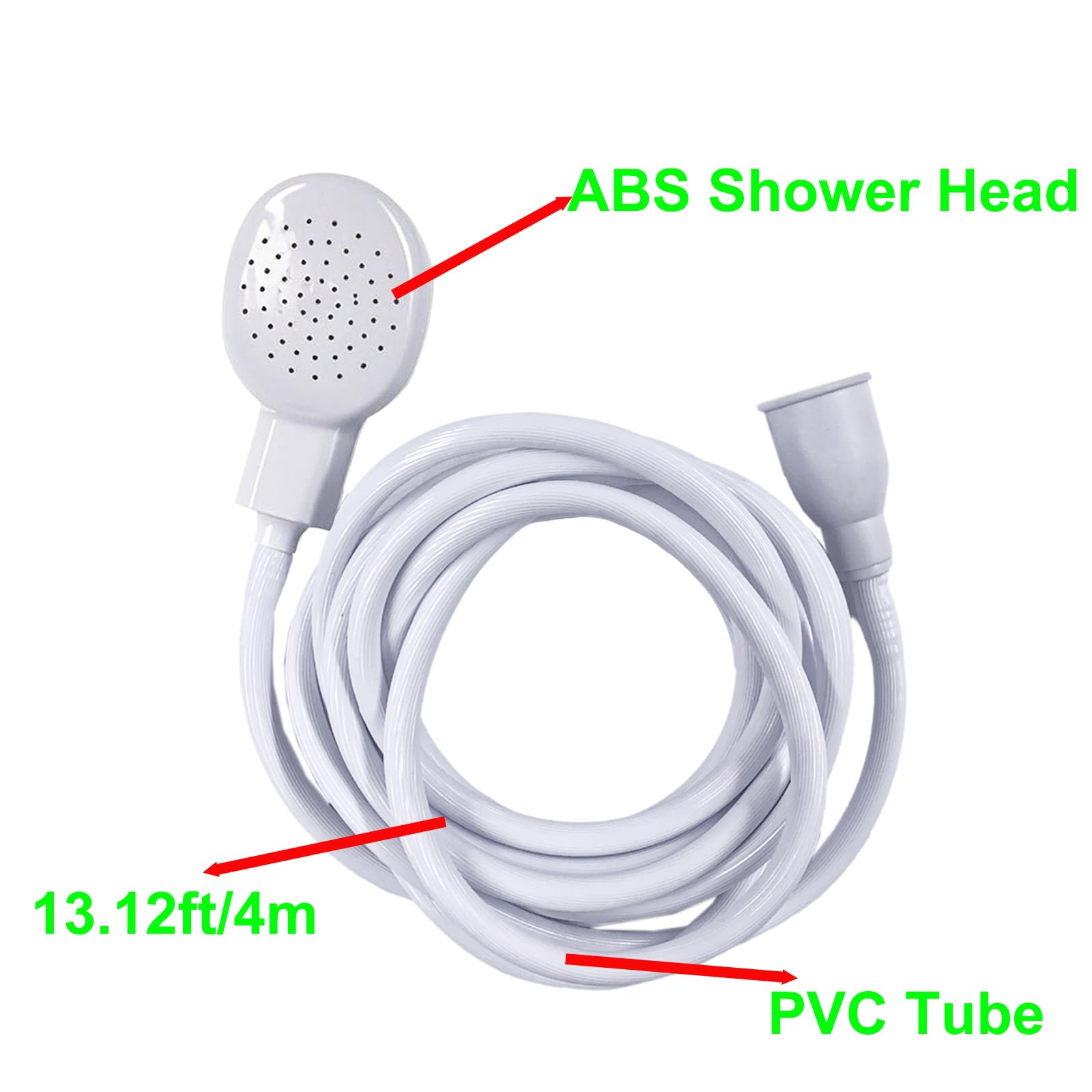 White Smoke CaoXiong 13.12ft/4m Sink Spray Hose, Portable Shampoo Sprayer, Handheld Sink Spray Shower Head Spray Hose for Bathing Baby, Pets, Washing Hair, Rinsing Vegetables, Utility Sink