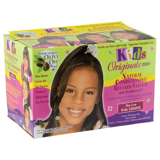 White Smoke Kids Originals by Africa's Best Natural Conditioning Relaxer System, No Lye Formula, For Kids Coarse Hair, enriched Extra Virgin Olive Oil, Shea Butter, and Vitamin E