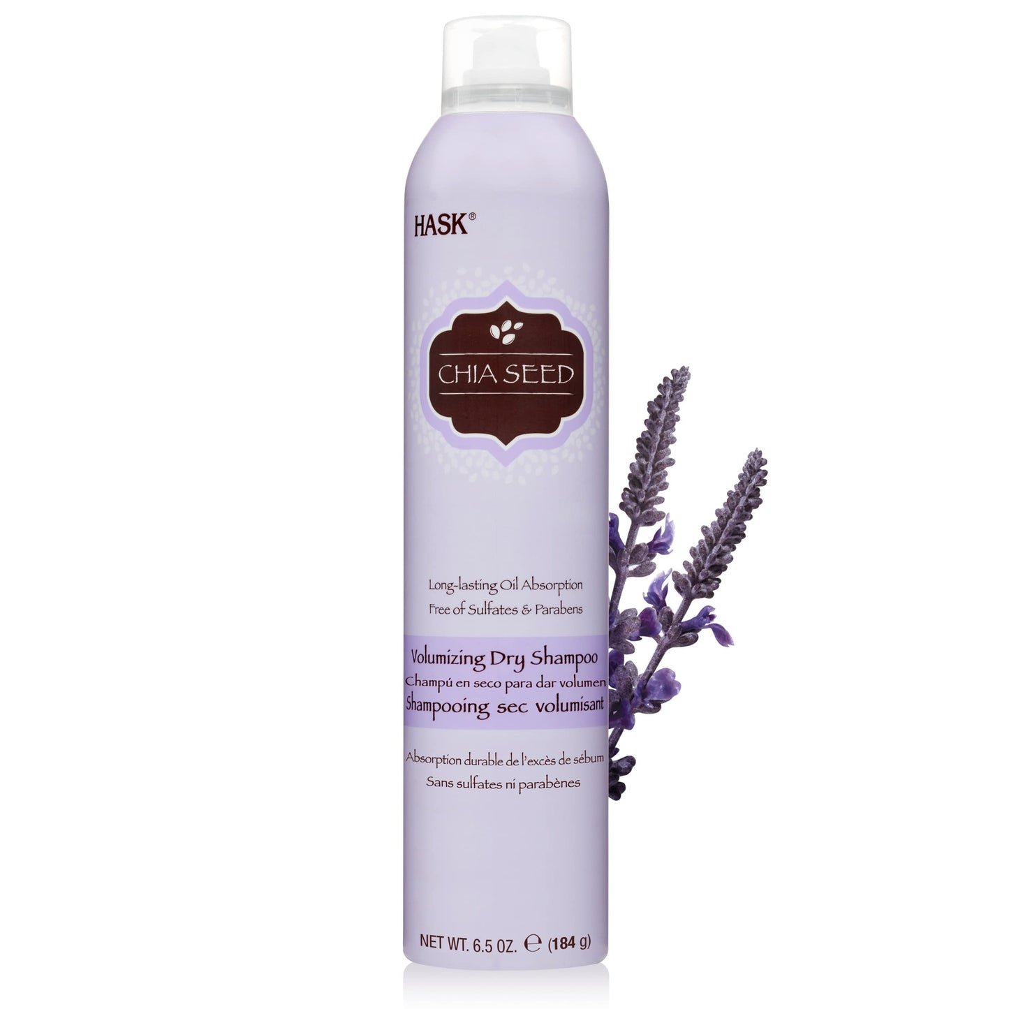 White Smoke HASK Chia Seed Long-lasting Absorption Volumizing Dry Shampoo, 6.5 Oz