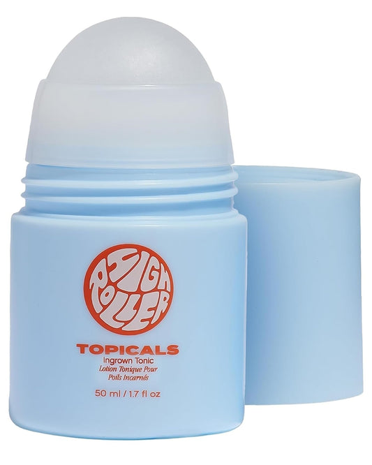 White Smoke Topicals High Roller Ingrown Hair Serum | Roll-on Tonic to Soothe and Calm Irritated Skin on Face, Armpits and Bikini Areas | Contains Salicylic and Glycolic Acid | Vegan and Cruelty-Free (1.7 Fl Oz)
