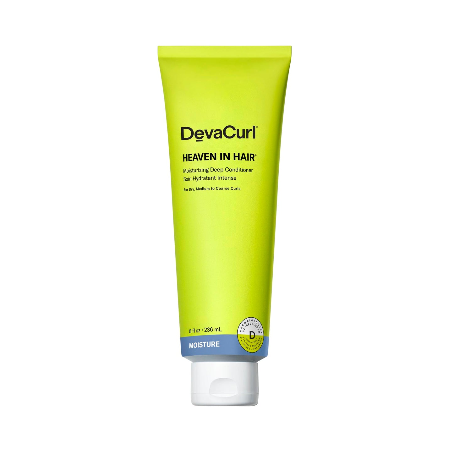 White Smoke DevaCurl Heaven in Hair Moisturizing Deep Conditioner, 8 oz | Eases Detangling | Nourishes and Soften Curls