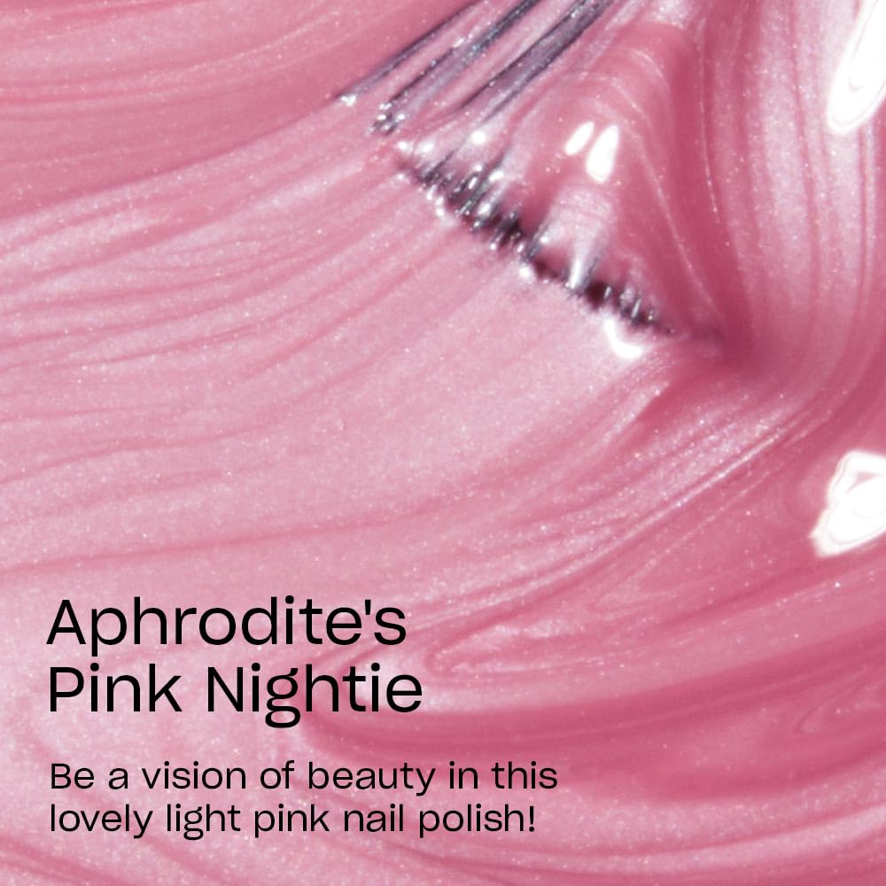 Rosy Brown OPI Nail Lacquer Aphrodite's Pink Nightie | Sheer Soft Pink Pearl Chip Resistant Nail Polish | Vegan, Fast Drying, Streak Free