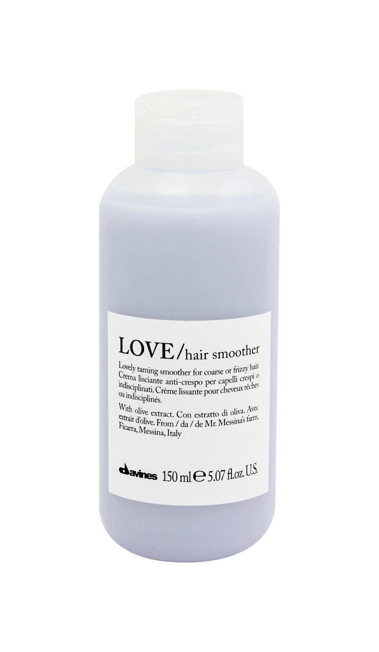 Lavender Davines LOVE Hair Smoother, Leave-On Cream To Smooth Frizzy, Unruly Or Wavy Hair Weightlessly, 5.07 Fl. Oz.
