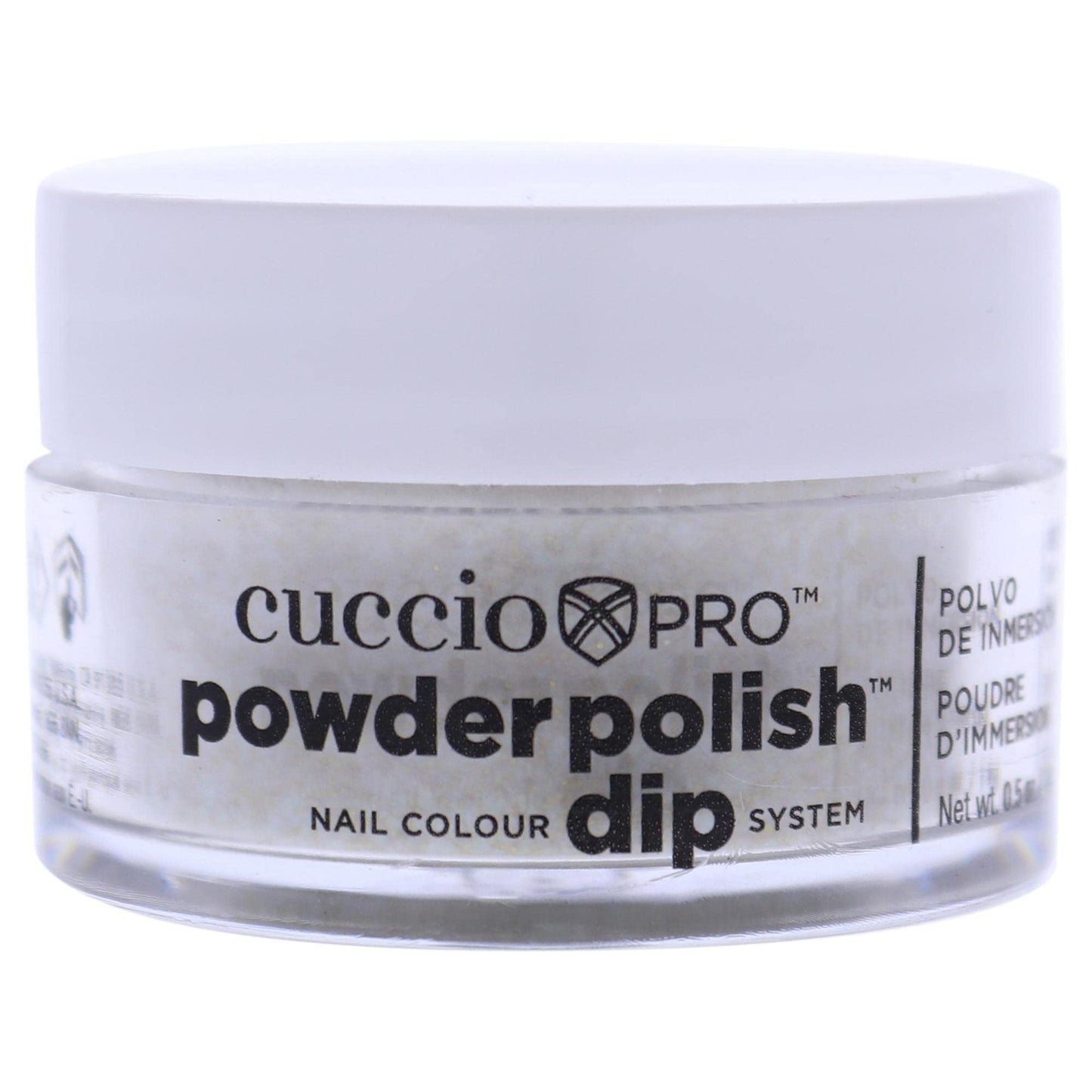 Light Gray Pro Powder Polish Nail Colour Dip System - Gold Glitter by Cuccio Colour for Women - 0.5 oz Nail Powder