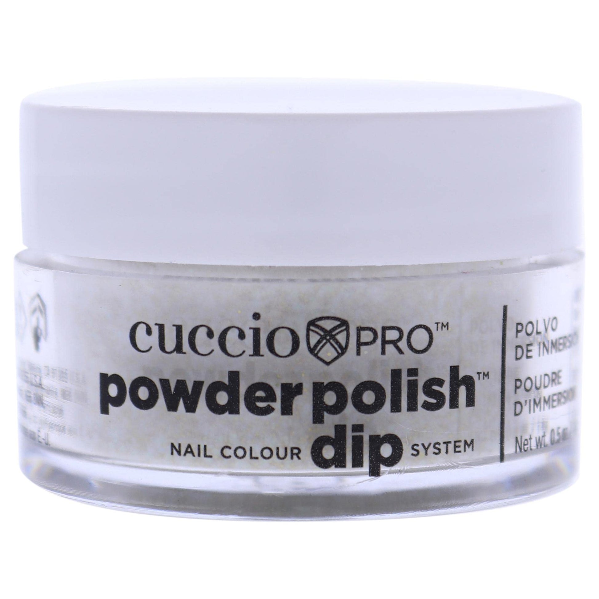 Light Gray Pro Powder Polish Nail Colour Dip System - Gold Glitter by Cuccio Colour for Women - 0.5 oz Nail Powder