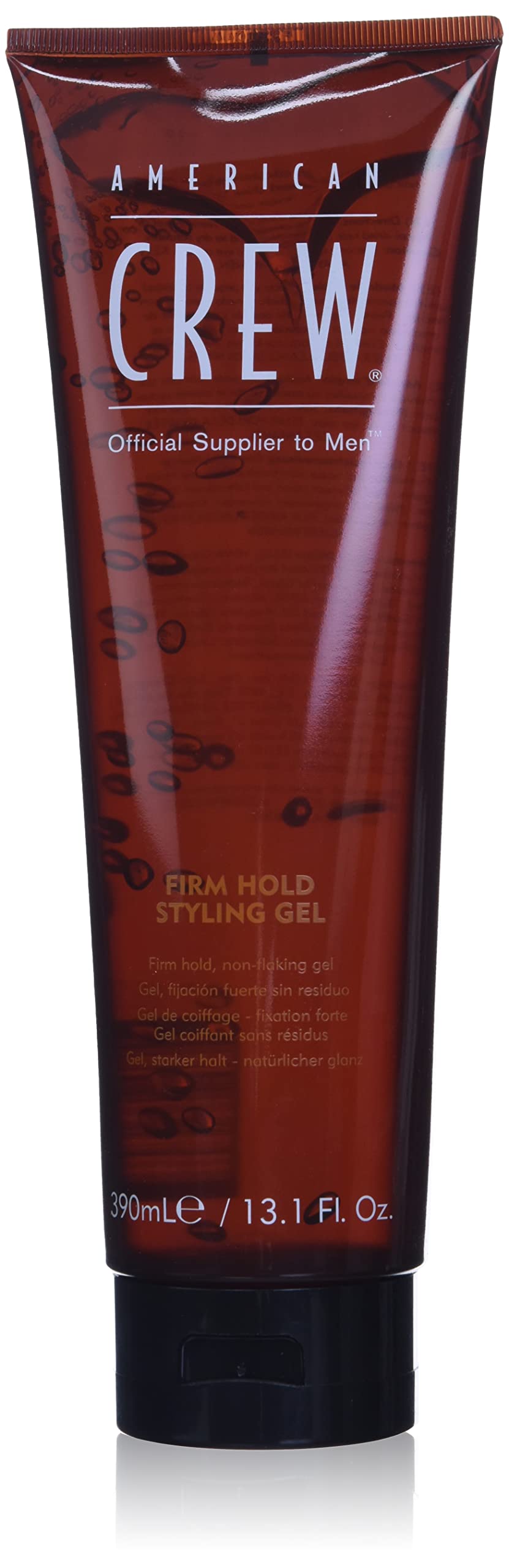 White Smoke American Crew Men's Hair Gel, Firm Hold, Non-Flaking Styling Product, 13.1 fl oz