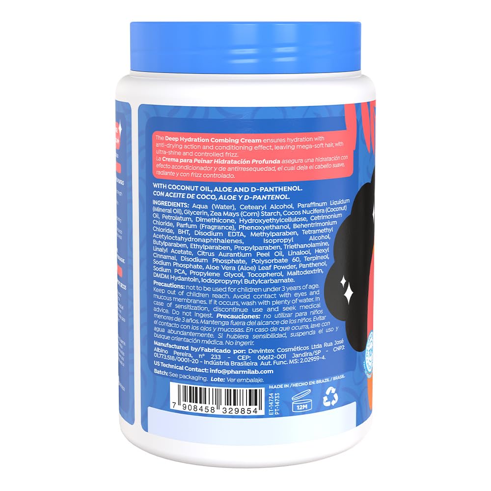 White Smoke Salon Line, Hair Cream, Leave-In Cream, Deep Hydration, Vegan – Wavy Hair, Curly Hair & Coily Hair, 35.27 Oz