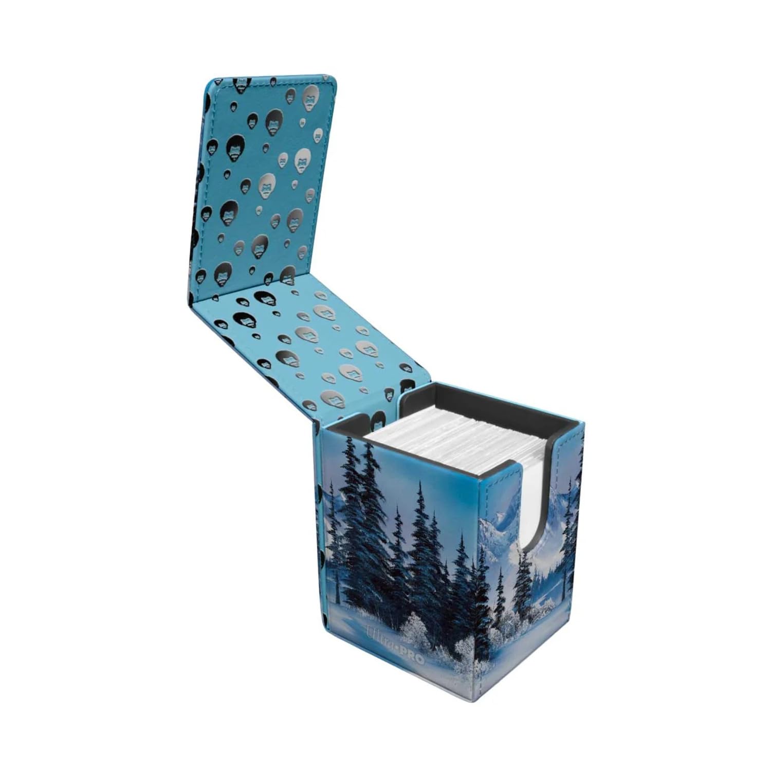 White Smoke Bob Ross - Winter Paradise ALCOVE® Flip DECK BOX® for Tabletop Gaming