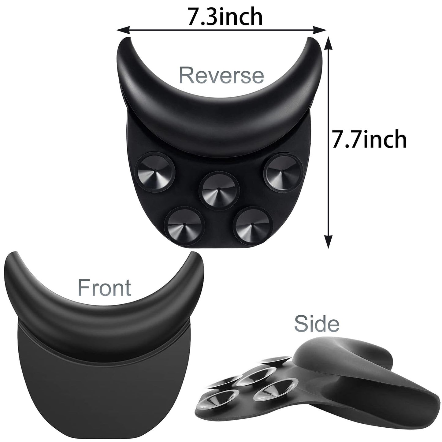 White Smoke Shampoo Bowl Neck Rest for Sink, Silicone Neck Rest Cushion with Suction Cup, Portable Hair Washing Sink Neck Support Non-Slip for Salon Home Wash Basin