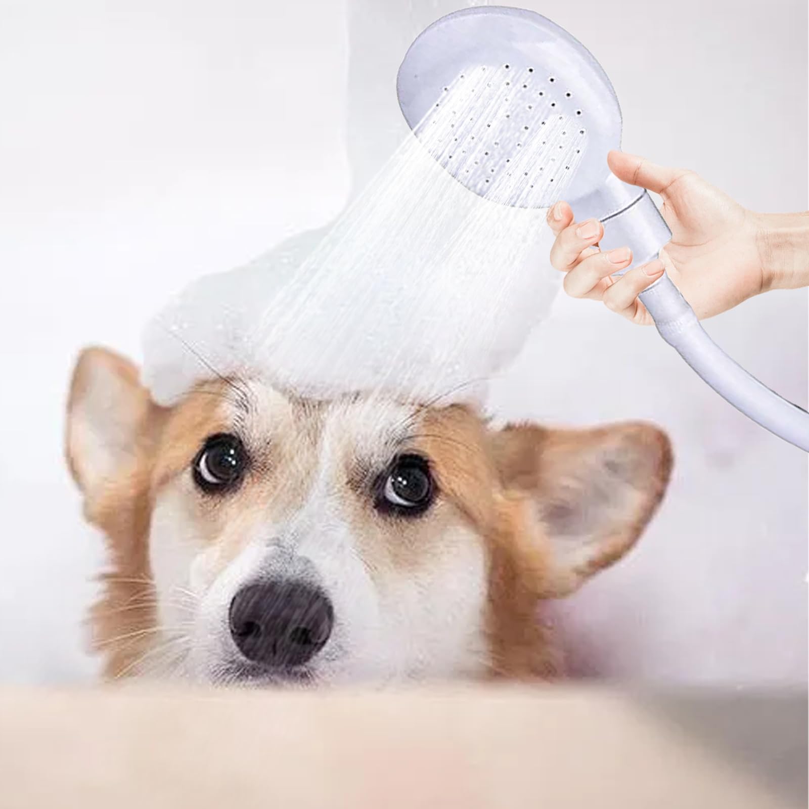 White Smoke 16.40ft/5mSink Spray Hose,Shampoo Sprayer Handheld Hose Portable Sink Hose Spraye Strainers for Bathing Baby,Pets Shower,Rinsing Vegetables,Washing Hair