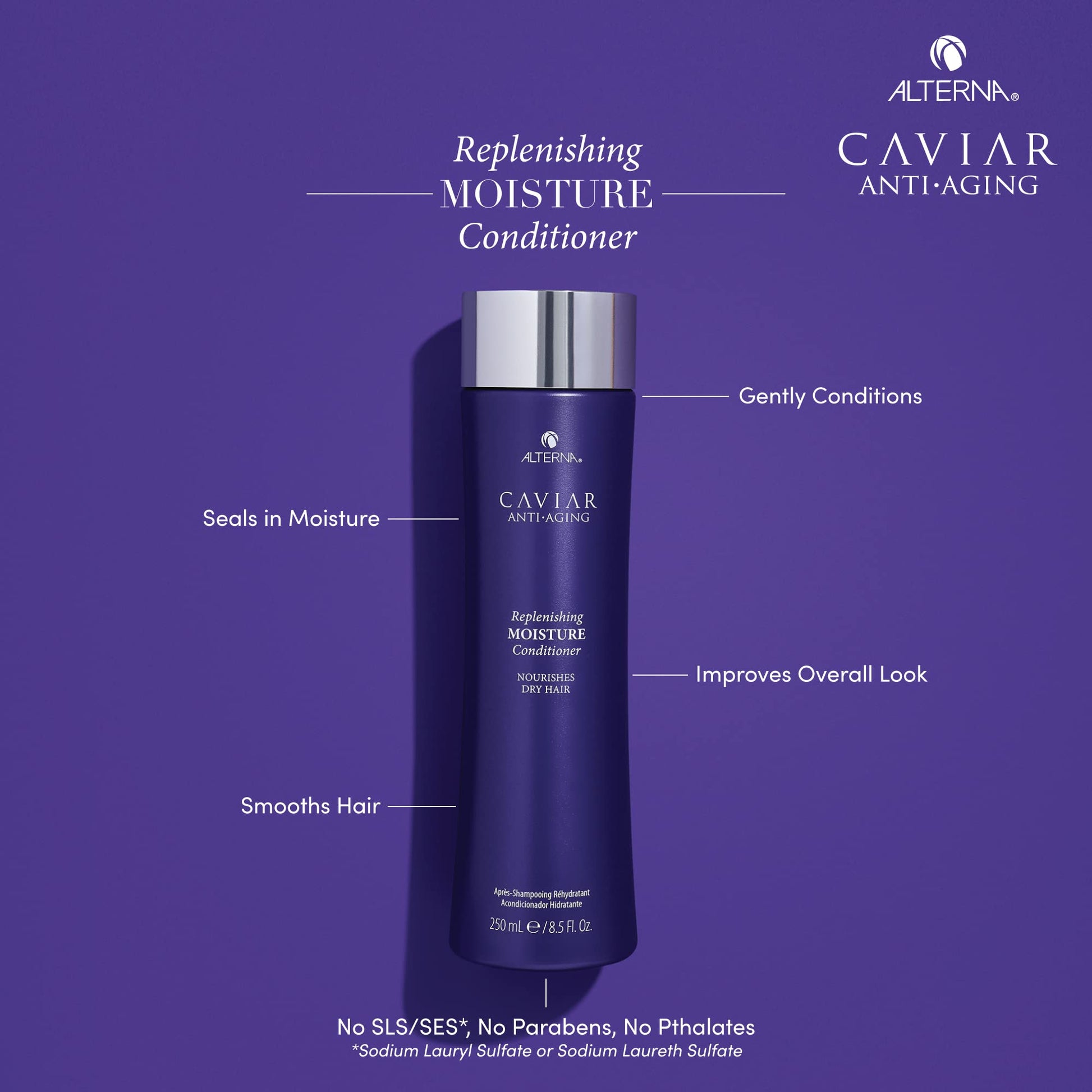 Dark Slate Blue Alterna Caviar Anti-Aging Replenishing Moisture Conditioner, 8.5 Fl Oz (Pack of 1