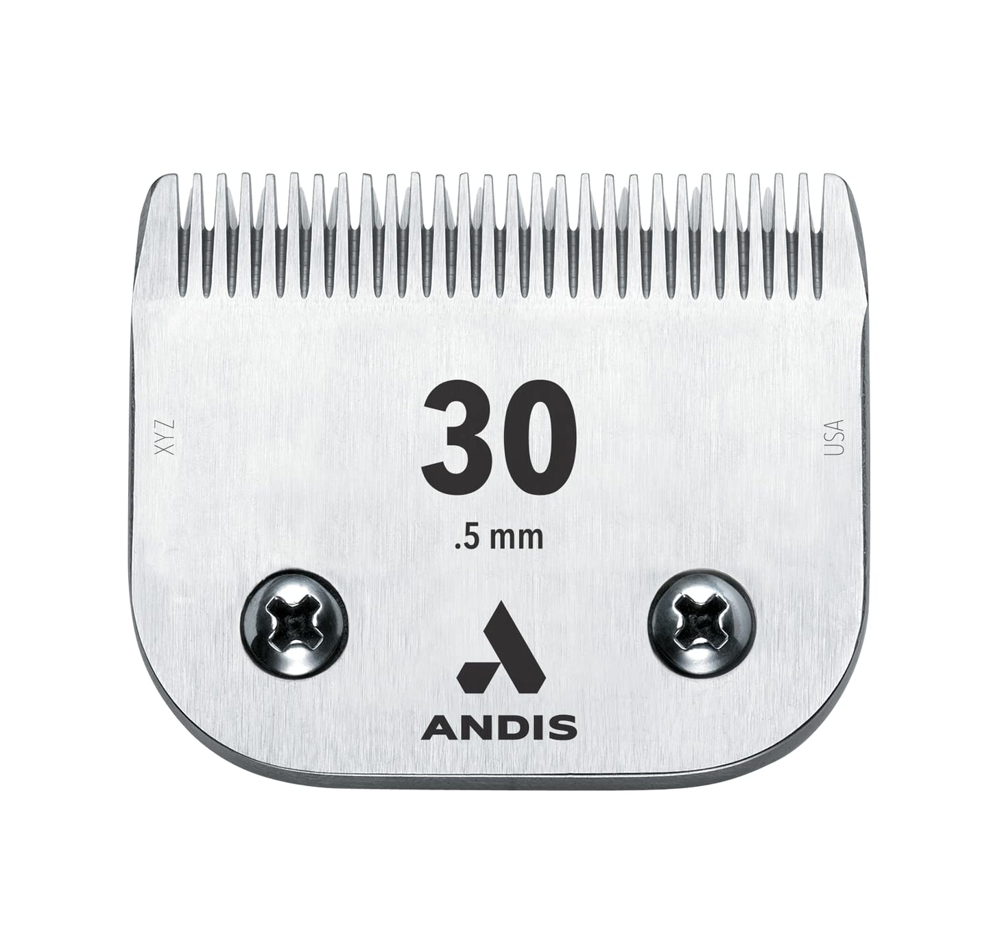 Lavender Andis 64075 Ultra Edge Dog Clipper Blade - Constructed of Carbonized Steel, Exclusive Hardening Process with Long-Lasting Sharp Edges, 1/50-Inch Cut Length - for Larger Animals, Size-30, Chrome
