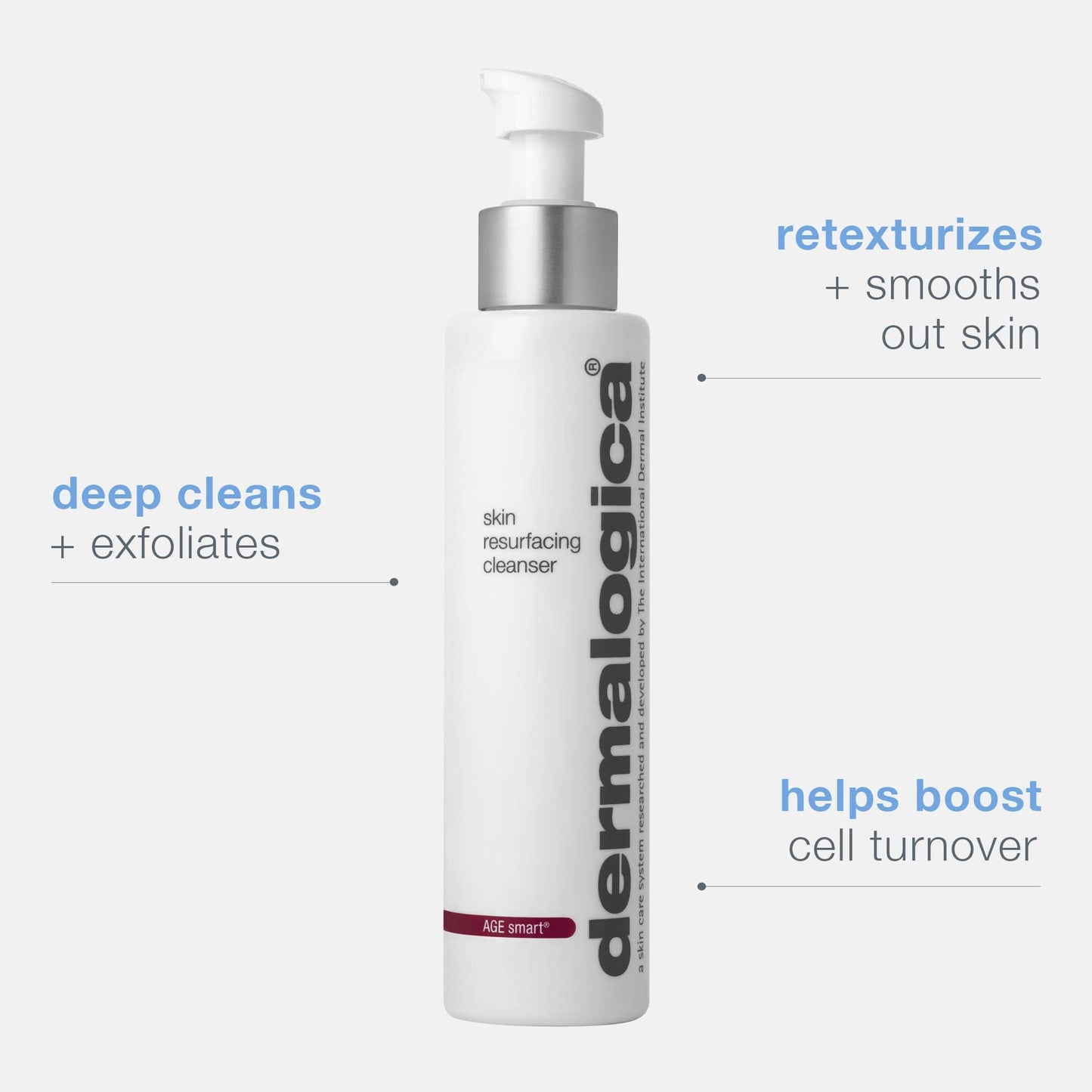 White Smoke Dermalogica Skin Resurfacing Cleanser, Dual-Action Anti-Aging Exfoliating Face Wash and Cleanser - Smoothes Skin with Lactic Acid, 5.1 Fl Oz