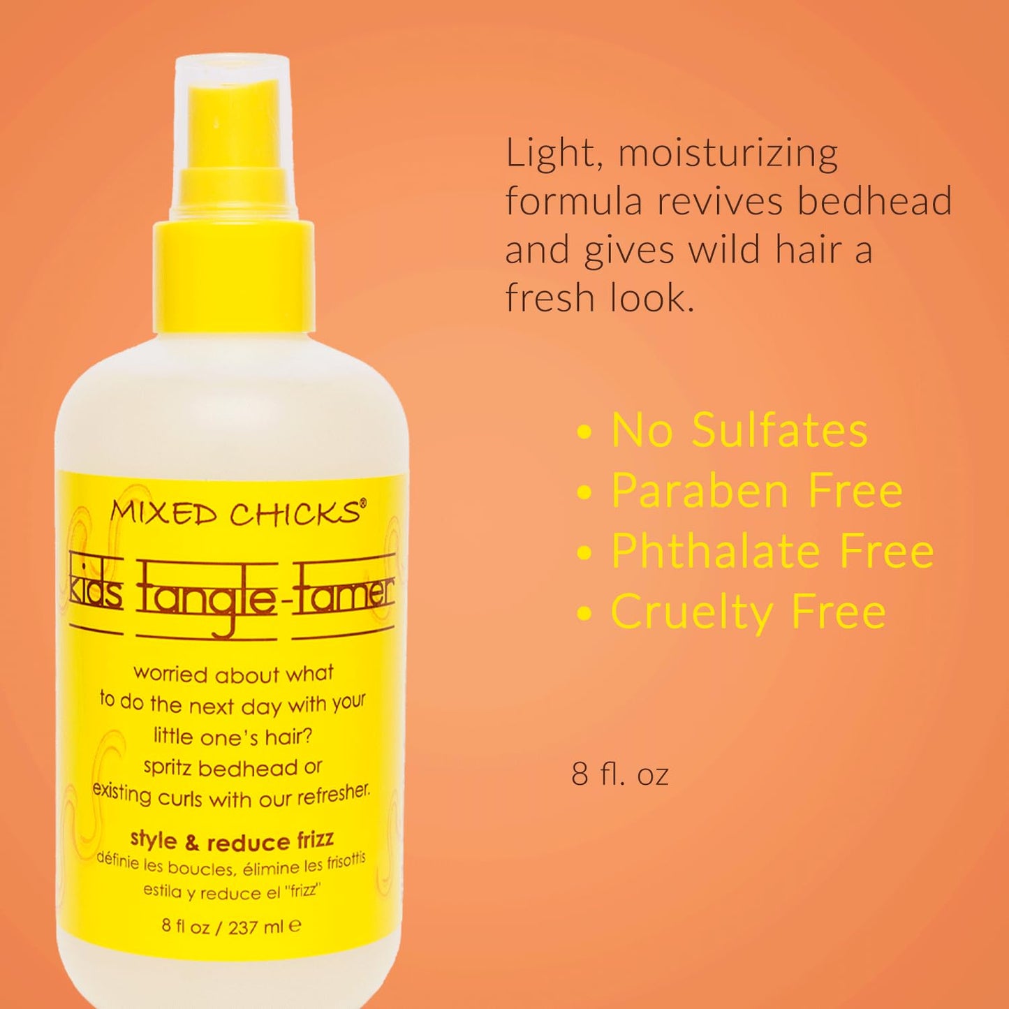 Sandy Brown Mixed Chicks Kid's Quad Pack - Shampoo, Conditioner, Leave-in Conditioner, Tangle-Tamer, 8 fl.oz (Pack of 4)