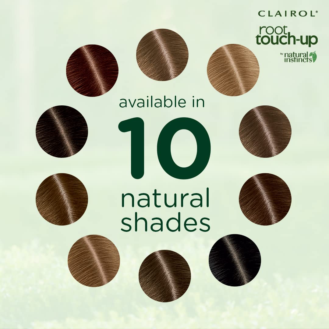 Light Gray Clairol Root Touch-Up by Natural Instincts Permanent Hair Dye, 4 Dark Brown Hair Color | Naturally Blended Roots with 100% Gray Coverage | Vegan & Ammonia Free Formula | Pack of 1