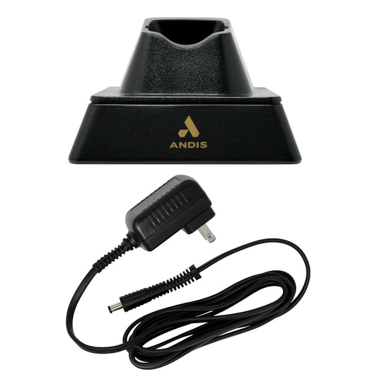 White Smoke Andis 561222 GTX-EXO Replacement Charging Stand and Charging Cord Adapter, Black