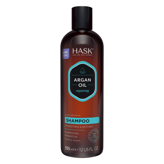 White Smoke HASK Argan Oil Reparing Shampoo, 12 Fl Oz