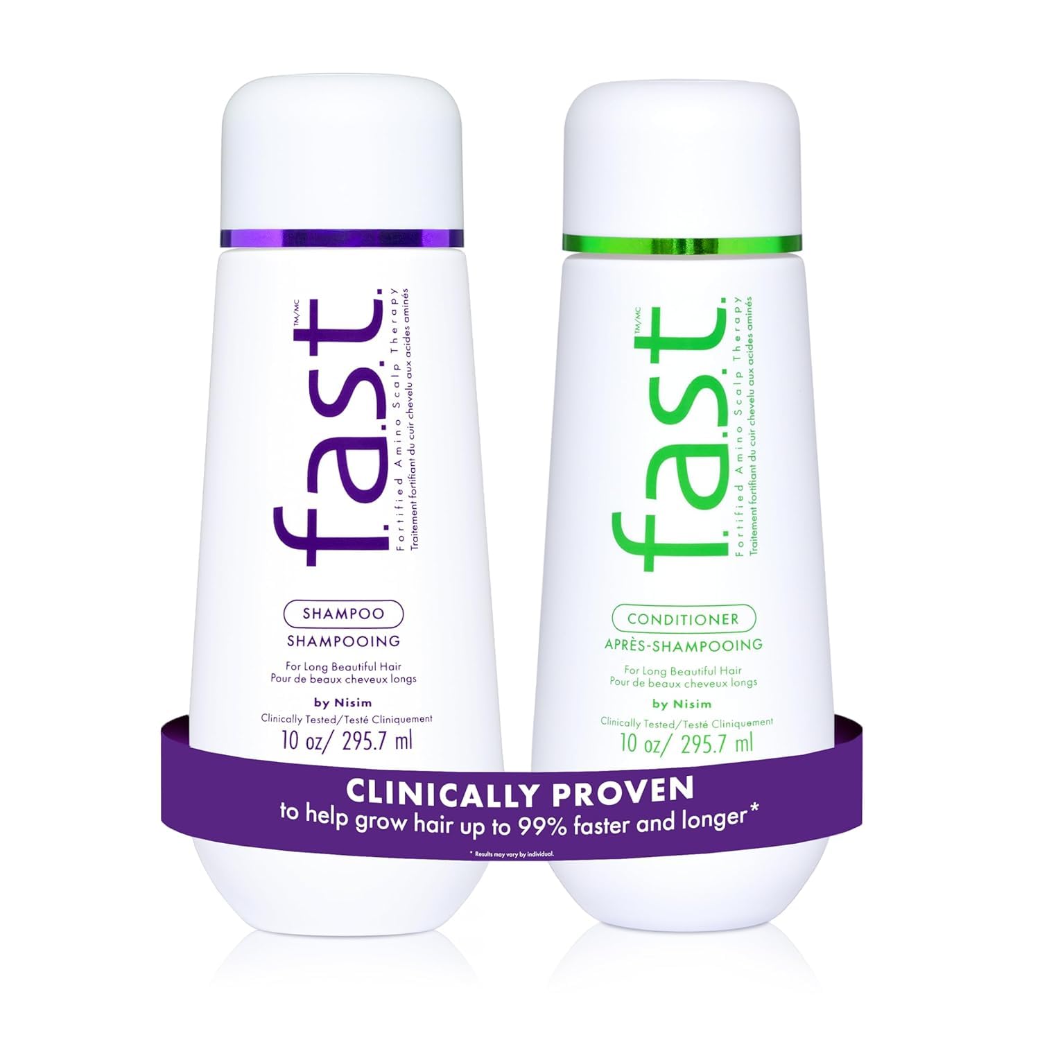 White Smoke Nisim F.A.S.T. Fortified Amino Scalp Therapy Shampoo & Conditioner 10 oz Duo