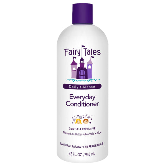 White Smoke Fairy Tales Daily Cleanse Everyday Kids Conditioner - Gentle Natural Defining Conditioner, Tangle Free, Moisturizing and Hydrating Formula, Clean and Natural Ingredients - Paraben Free - 32 oz.