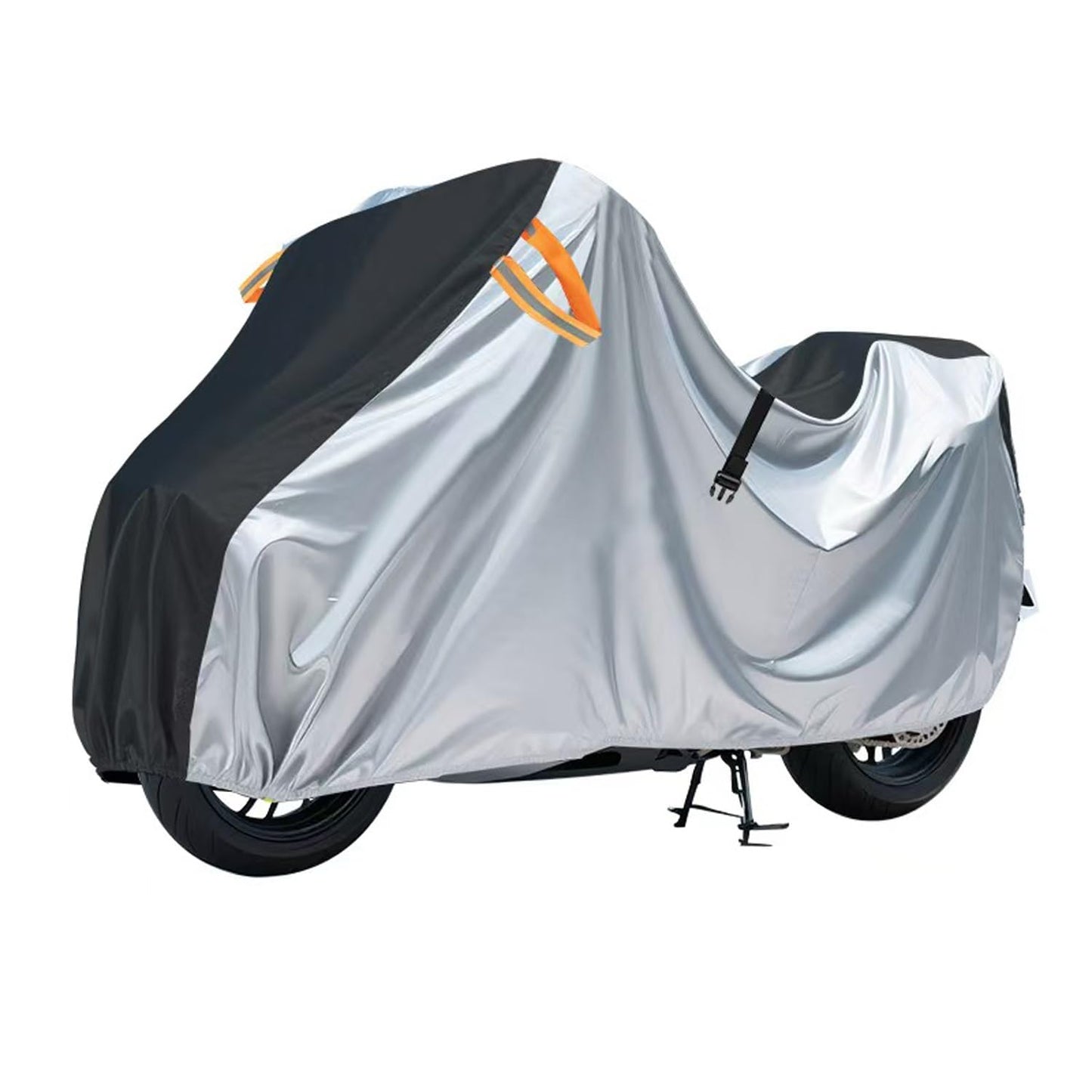 White Smoke Waterproof Motorcycle Cover for Yamaha DT230 Lanza 1997-2000, Custom Motorbike Cover, Scratch-Proof Dustproof and Uv-Protective, with Windproof Rope and Reflective Strips