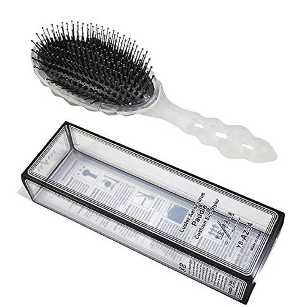 White Smoke Y.S. Park Luster Aerozaurus Paddle Cushion Eco Styler Hair Brush, Clear, 0.13 kg