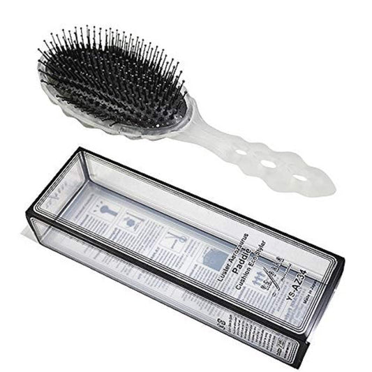White Smoke Y.S. Park Luster Aerozaurus Paddle Cushion Eco Styler Hair Brush, Clear, 0.13 kg
