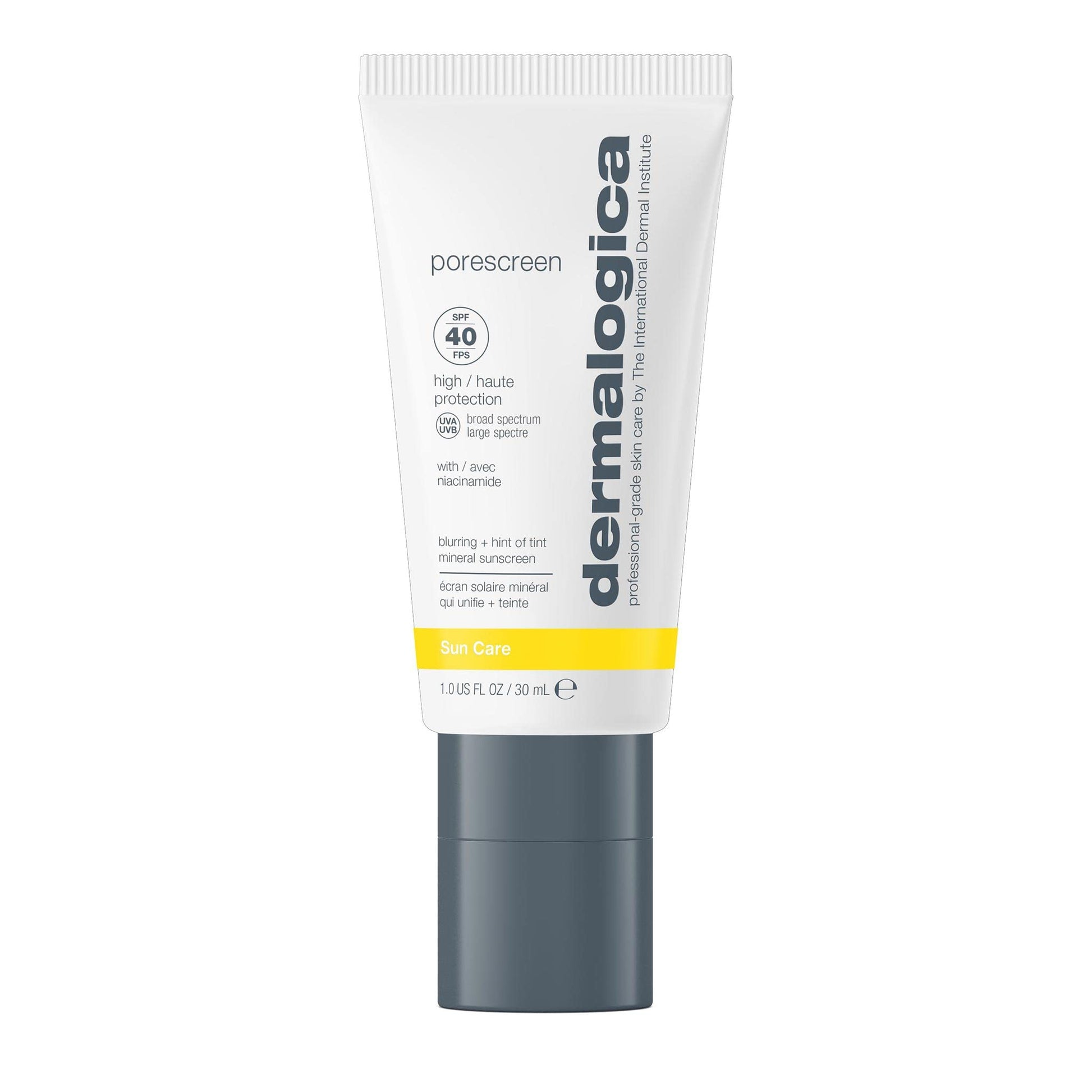 White Smoke Dermalogica Porescreen Mineral Sunscreen SPF 40 for Face, Sun Protector and Pore Supporting Primer with Zinc Oxide, Multitasking Premakeup Sunblock - 1 fl oz