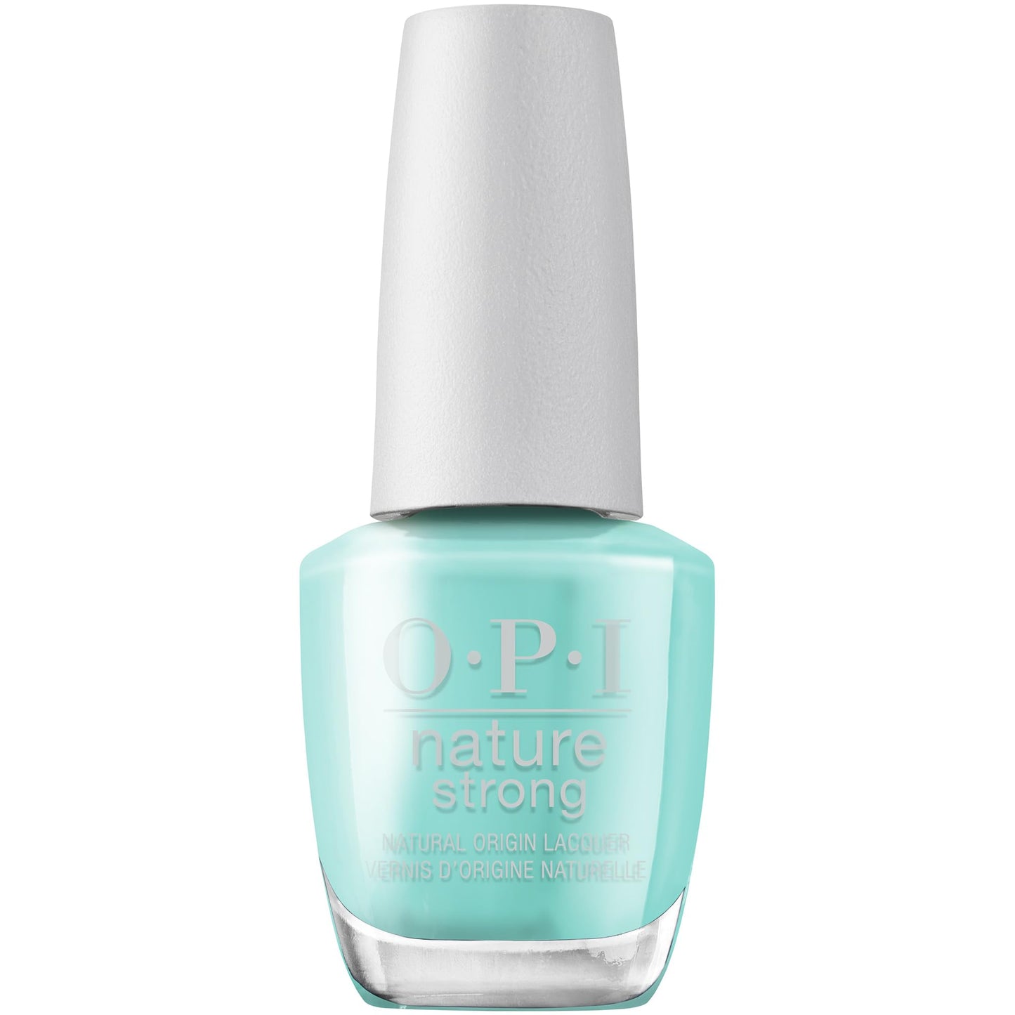 White Smoke OPI Nature Strong Cactus What You Preach | Opaque Bright Blue Crème Natural Origin Nail Polish | Plant Based, Vegan, Cruelty Free