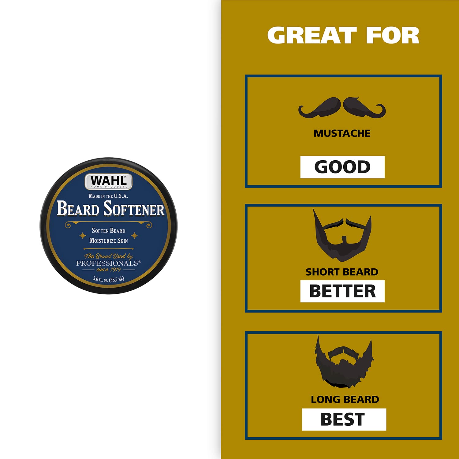 White Smoke WAHL Beard Creme for Softening Moisturizing Conditioning Facial Hair