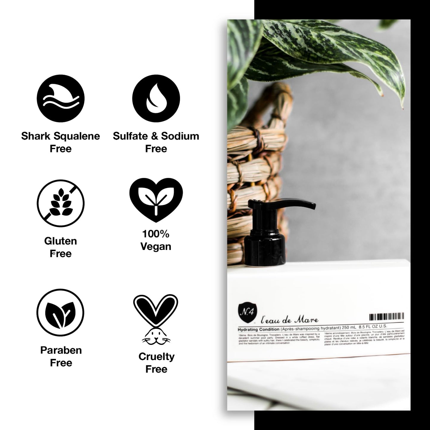 White Smoke Number 4 Hydrating Hair Conditioner, Moisturizing Deep Conditioner for Dry, Damaged Hair, 8.5 oz