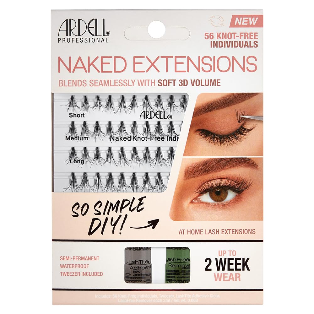 Lavender Ardell Naked Extensions, 56 Knot-Free Individuals, 1 Pack