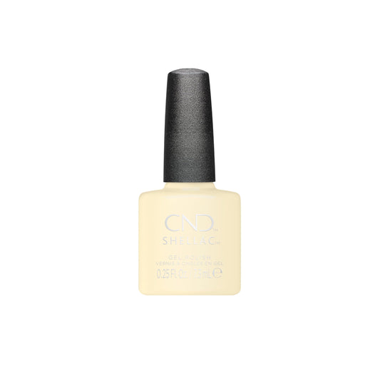White Smoke CND Shellac Gel Nail Polish, Long-lasting Nail Paint Color with Curve-hugging Brush, 392 White Button Down, 0.25 fl. oz