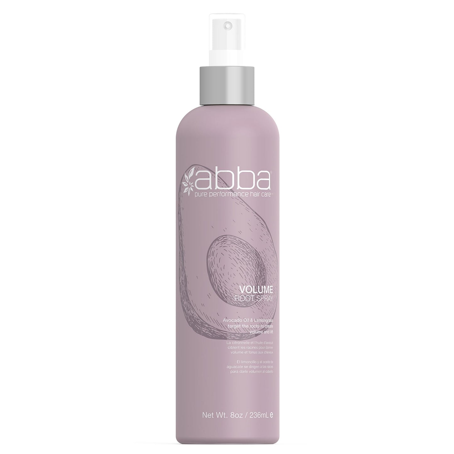 White Smoke ABBA - Pure Volume Root Spray - Volumizing & Lifting for Fine Hair - Avocado Oil & Lemongrass, 8 fl oz