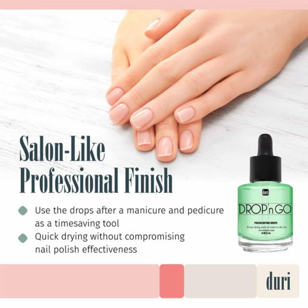 White Smoke duri Drop'n Go Quick Dry Nail Drops - Fast Drying Drops for Long Lasting Nail Polish 0.45 fl. oz. (Pack of 1)