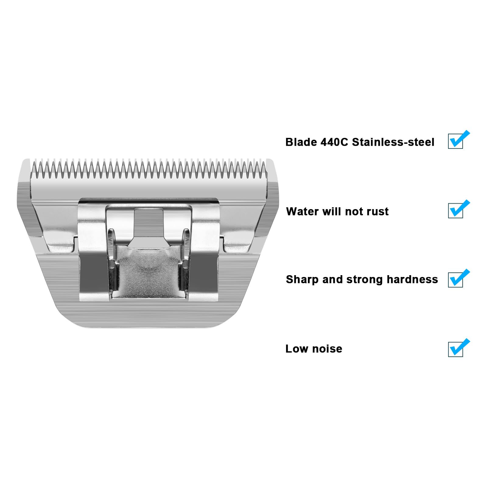 White Smoke Newbulu 30W Dog Grooming Wide Blade,Detachable Pet Dog Grooming Blades,Compatible with Andis,Oster A5,Wahl km10 Clippers.Cutting Length 1/50"(0.5mm)