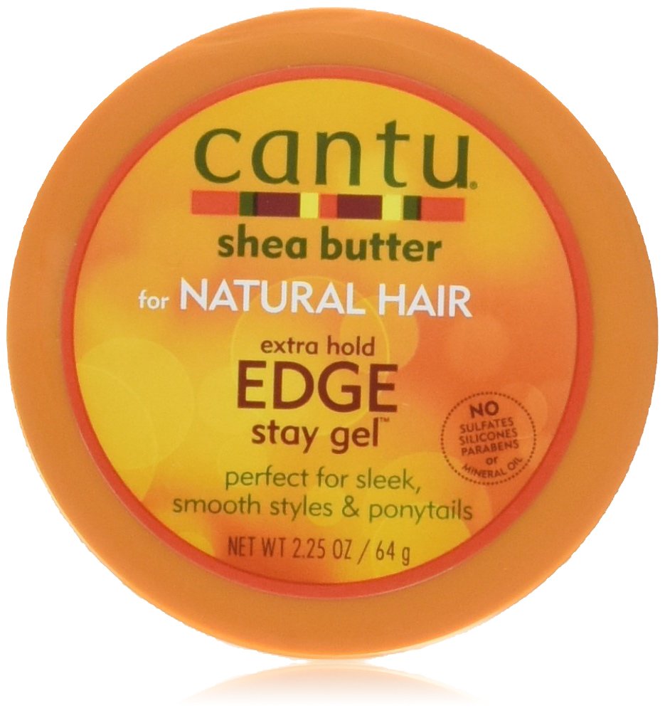 White Smoke Cantu Extra Hold Edge Stay Gel with Shea Butter, 2.25 oz (Packaging May Vary)