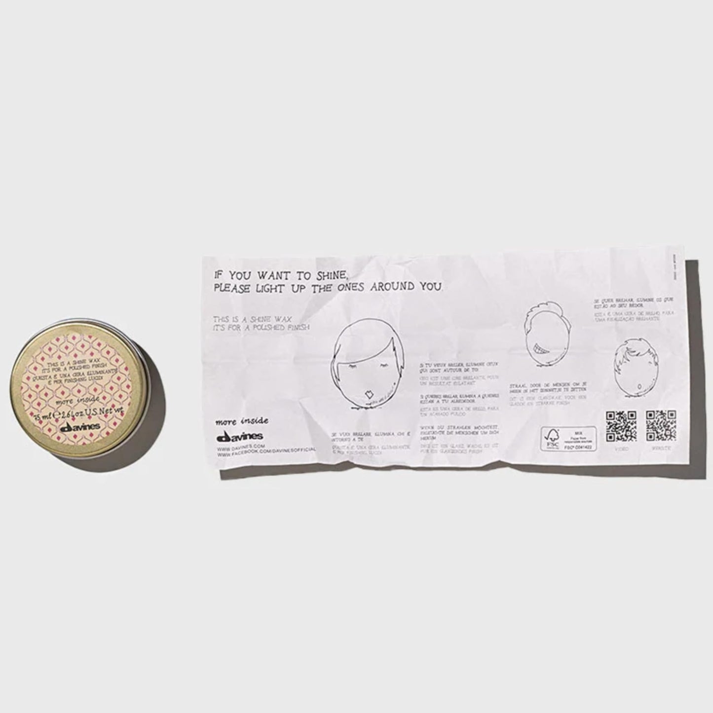 Lavender Davines This Is A Shine Wax, Light Hold High Shine & Polish - Creamy Wax for Glossy Finish - Workable Texture for Sleek Styles, 2.54 Fl Oz
