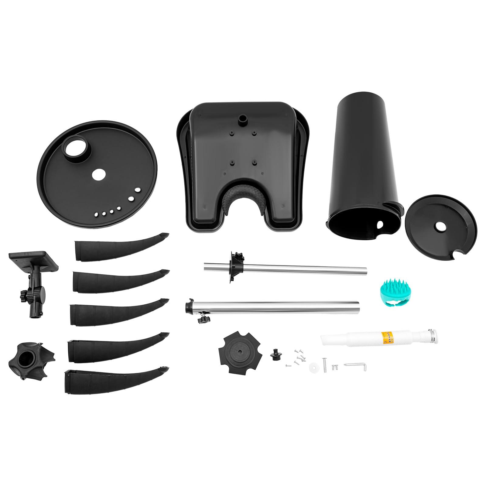 White Smoke NEATOOM Portable Shampoo Bowl Unit Shampoo Bowl Salon Deep Shampoo Basin Sink for Washing Hair with Bucket Massage Brush Neck Rest Height Adjustable Barber and Stylist Hair Washing Station