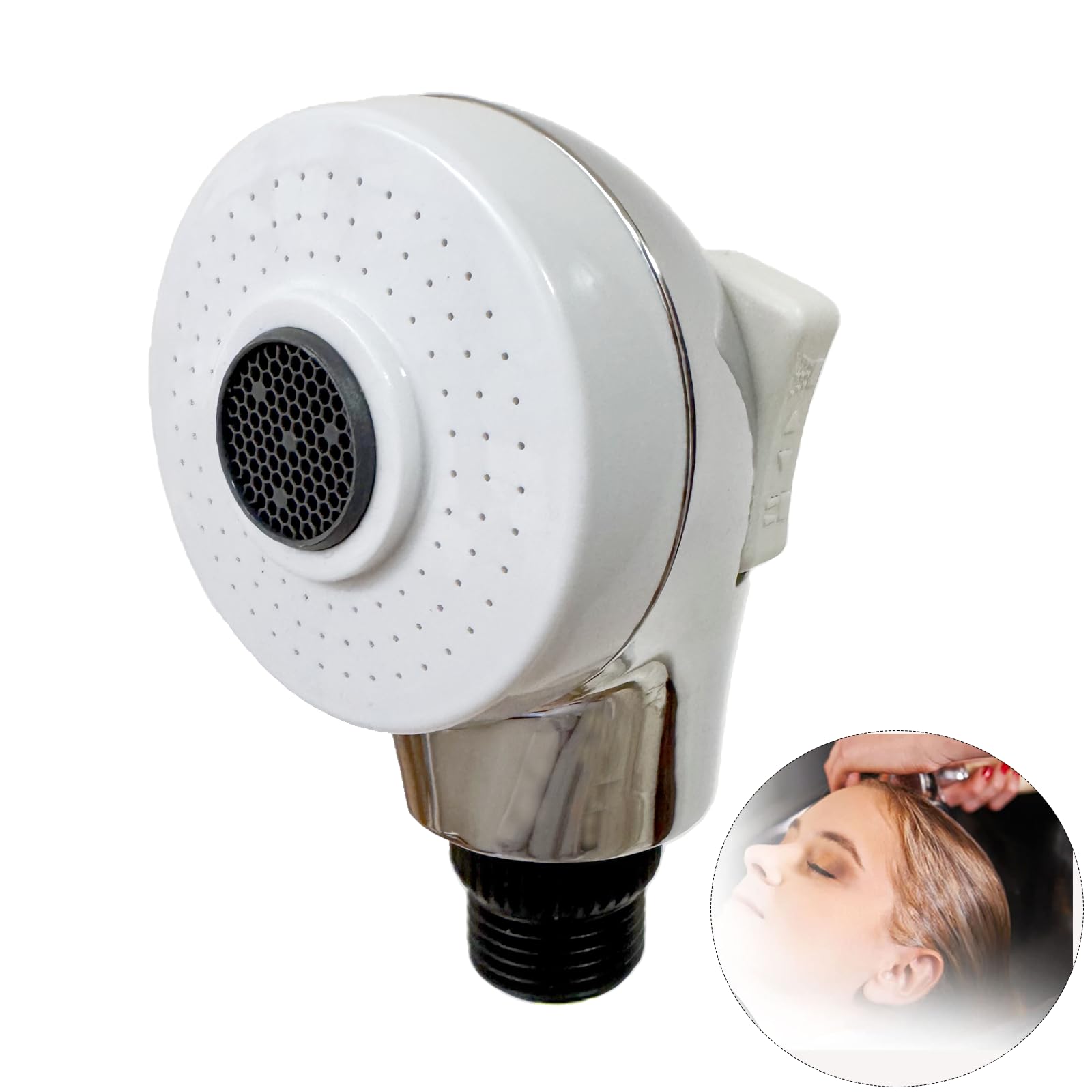 White Smoke Aeesgsek Pedicure Spa Chair Spray Head, Salon Shampoo Sink Sprayer - High Pressure Water Saving, Easy Switch Between Water & Bubble Jet, 1/2” Standard Connector, Chrome Plated