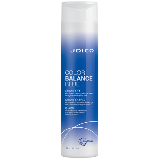 Light Gray Joico Color Balance Blue Shampoo | For Lightened Brown Hair | Eliminate Brassy Orange Tones | Boost Color Vibrancy & Shine | UV Protection | With Rosehip Oil & Green Tea Extract | 10.1 Fl Oz