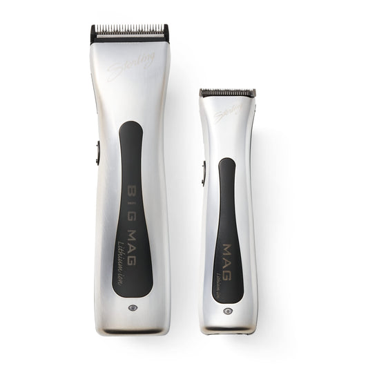 White Smoke Wahl Professional - Sterling Big Mag Cordless Clipper and Sterling Mag Hair Trimmer Set - Salon-Quality Electric Hair Cutting Tools for Men and Women