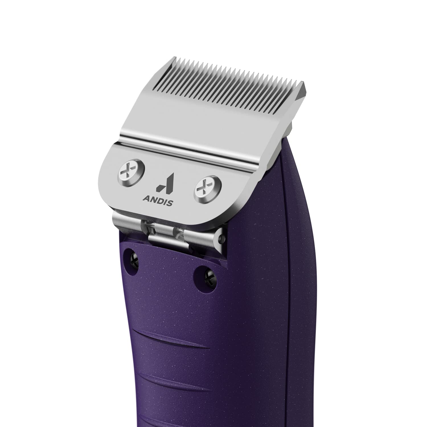 White Smoke Andis 24820 EasyClip Professional-Animal 7-Piece Detachable Ceramic Blade Clipper Kit, Frustration Free Packaging, Purple