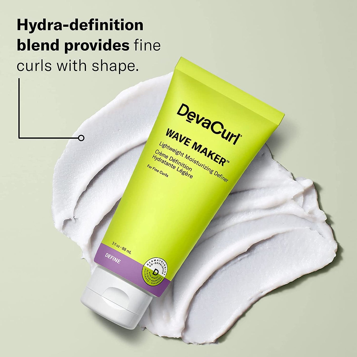 Light Gray DevaCurl Wave Maker Lightweight Moisturizing Definer, 3 fl. oz.